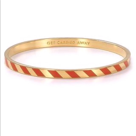 kate spade Jewelry - ✨SOLD✨♠️ Kate Spade ♠️ Orange “Get Carried Away” Bangle Bracelet